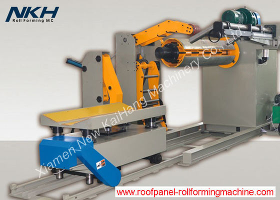 comprare Taglio dell'acciaio al decoiler idraulico di capacità pesante della macchina di lunghezza con l'automobile di bobina/carretto online manufacture