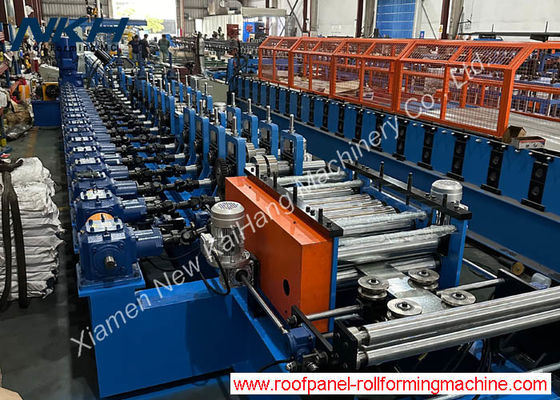C Sezione Purlin Roll Forming Machine Cambiamento automatico Impilazione automatica